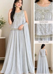 Embellished Ethnic Blouse and lehenga
