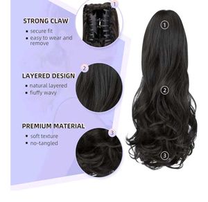 Black Claw Clip Ponytail Extension