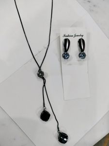 oxidised earrings And Chain