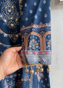 Beautiful Blue Ethnic Kurta set with duppata