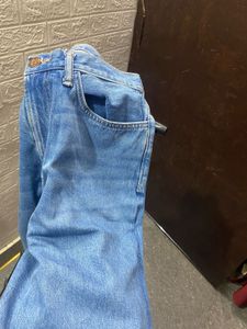 barrel fit whisker Blue Denim Jeans