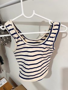 Striped Cropped Tank Top