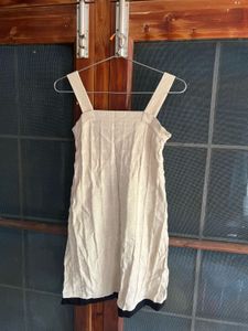 Cream Square Neck Mini Dress
