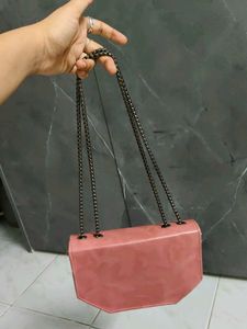 Chic Pink Zara Chain Shoulder Bag