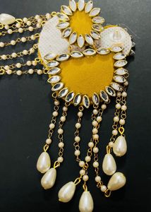 Fancy Party Wear Long Size Fabric Earrings