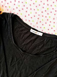 Comfy Black Top &amp; Beige trousers set