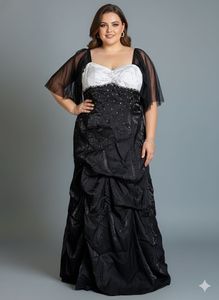 Black & White Party Gown