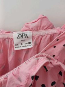Zara Kids Pink Polka Dot Sleeveless Top