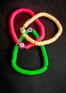 Beaded Bracelet with Charm !