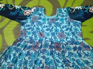 Box Pleats Floral Frock