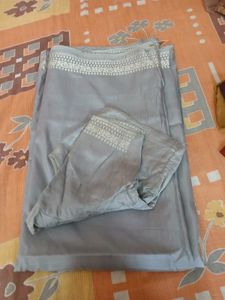 Elegant Grey Pure silk saree