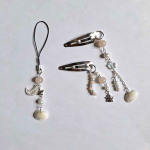 Beach Vibes Charm &amp; Clips Set