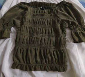 Smocked Off-Shoulder Top