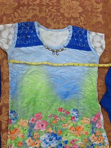 Beautiful Floral Kurta leggings Set with Dupatta