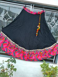 Garba Black Multi Skirt