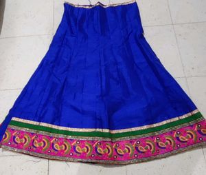 Blue green and ranipink lehenga choli