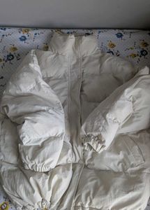 Stylish Cream Puffer Jacket