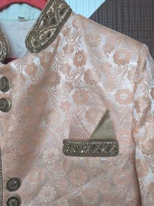 Elegant Peach Sherwani