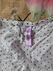 polka dot wrap top
