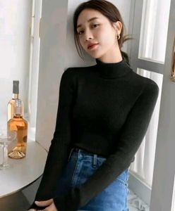 Classic Black Turtleneck Sweater