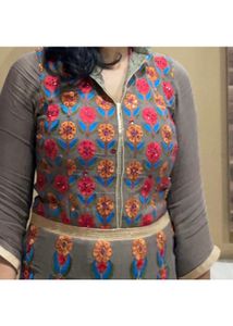 Pure Georgette Gown With Heavy Embroidery