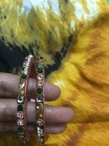 Pink Lakh bangles Big Size