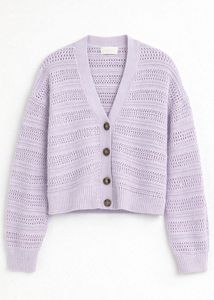 Lavender Knit Button-Down Cardigan🦋🌸