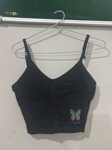 Black Sports Bra with Butterfly