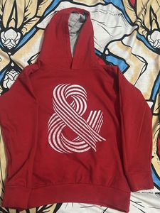 Red Graphic Print Hoodie