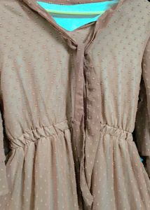 Chic Pink Swiss Dot Dress