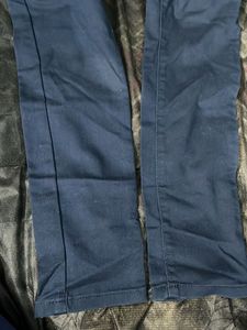 Navy Blue Slim Fit Pants