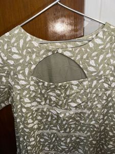 Stylish Leaf Print Kurta