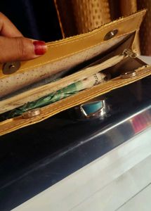 Elegant Gold Embellished Clutch Bag
