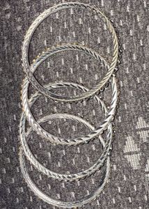 Set of Elegant Silver Bangles
