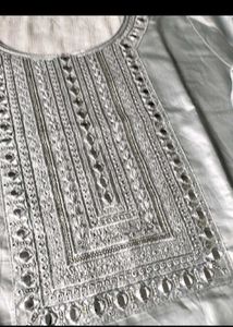 Elegant Grey Kurta Set with Intricate Embroidery