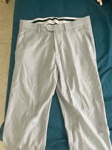 Men's Light Grey Dress Pants - Peter England
