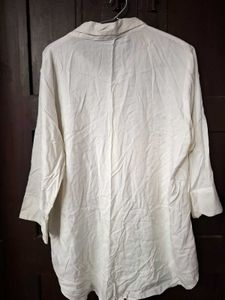 Chic White Embroidered Button-Down Shirt