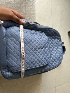 Quilted Blue Backpack