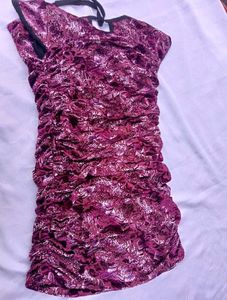 Ruched Print Bodycon Dress