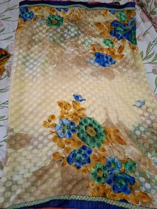 Beige Saree