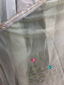 Formal Wear Silver Designed Kurta Pant Suit