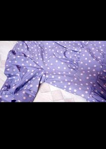 Purple Polka Dot Skater Dress