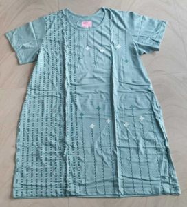 Casual Blue T-Shirt Dress