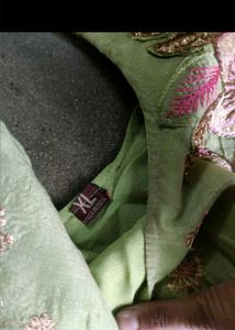 Elegant Green Embroidered Gown