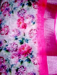Vibrant Floral Print Saree