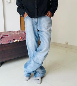 Light Wash Wide Leg Jeans