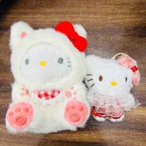 Cute Hello Kitty Plushies Set of 2 bag charms