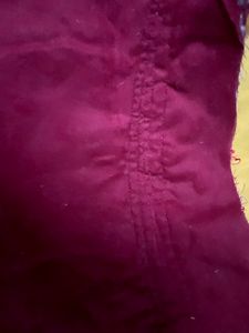 Maroon Glass Work Stitched Top
