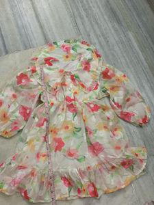 Floral Organza Mini Dress