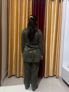Patterned Shirt and Palazzo Set